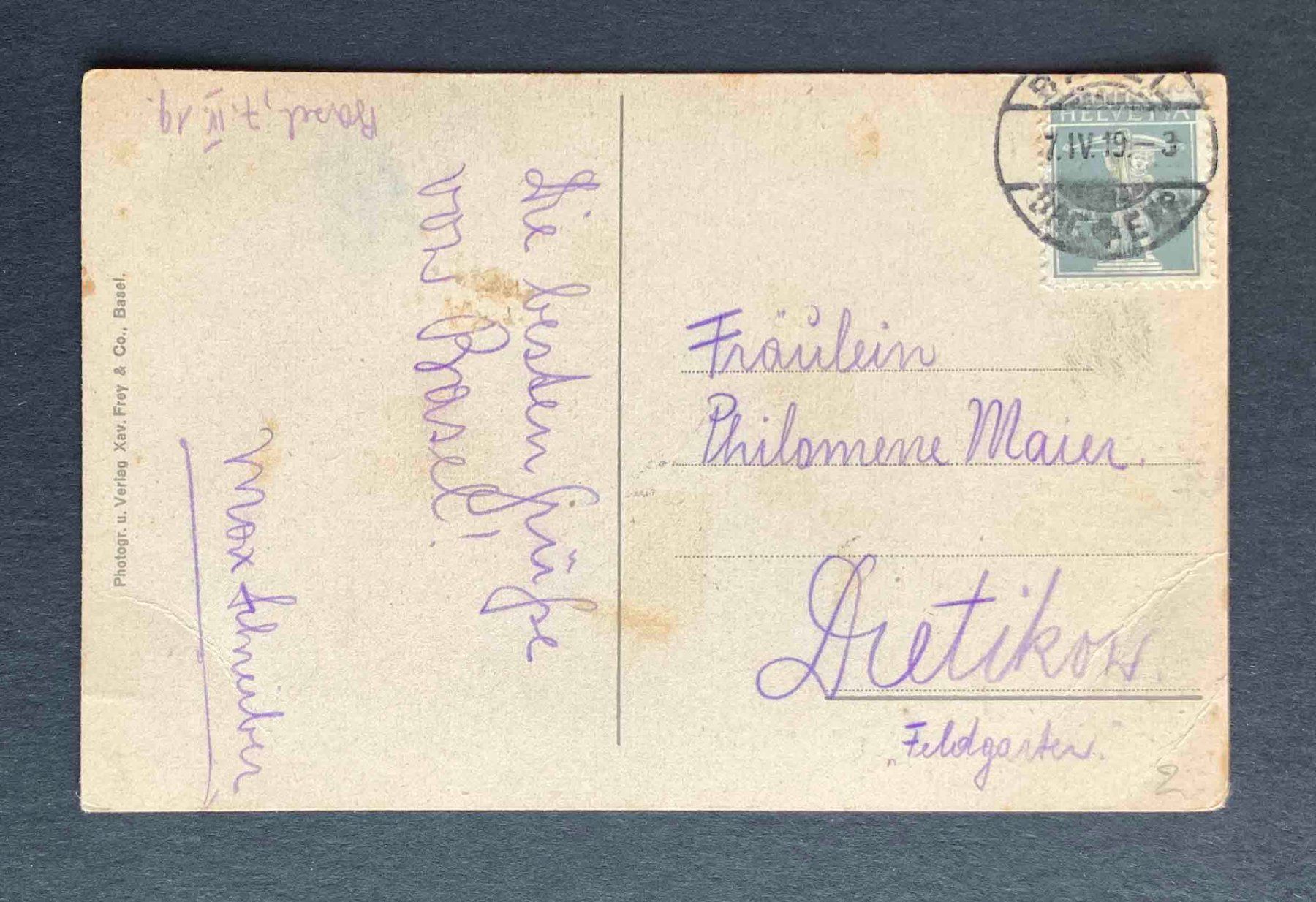 Cartoline postali: AK Basel St Jakobs Denkmal – Usato da Goldau venduto da artelier1 1