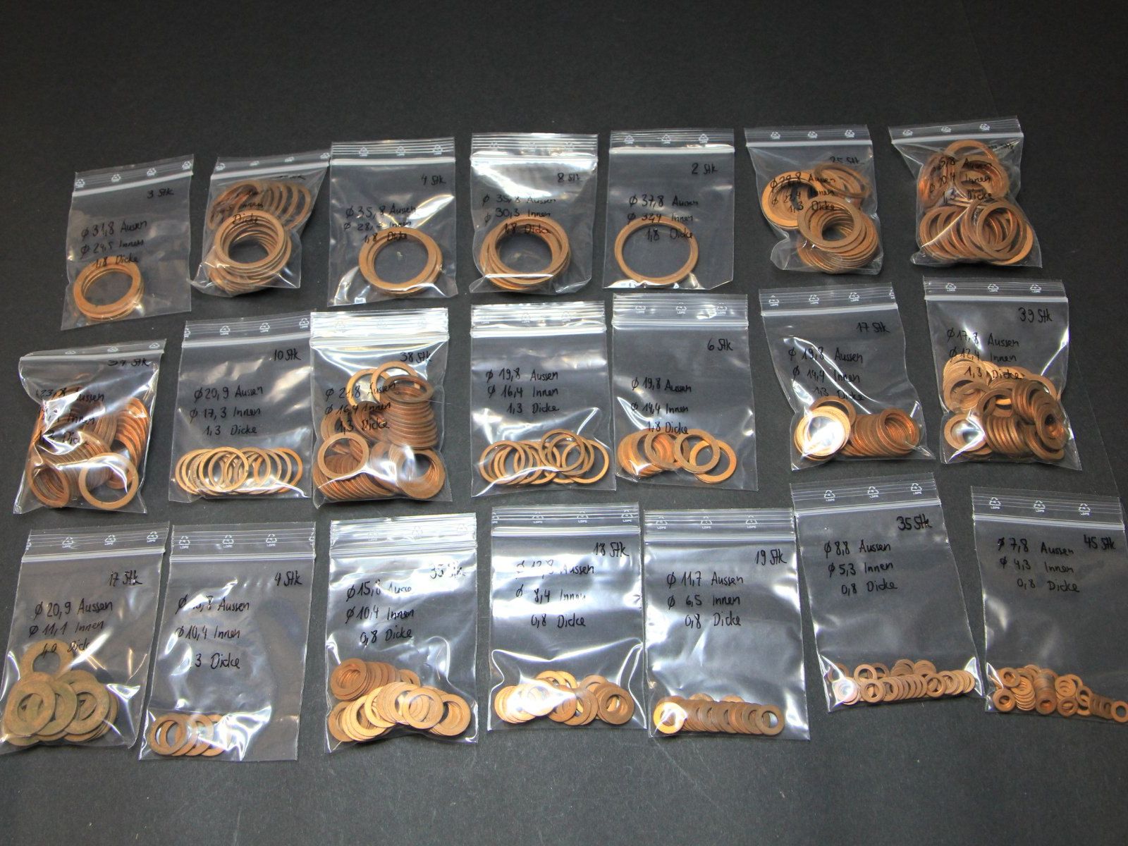 Tutti gli attrezzi: Kupferdichtring Sortiment, verschiedene Grössen – Nuovo (secondo la descrizione) da Hölstein venduto da Kraftpaket