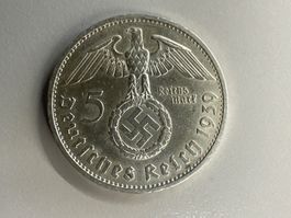 5 Deutsche Reichsmark Silber 1939 Paul von Hindenburg