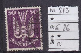 Tutti i francobolli: DR, Mi 213 ⊙ – Usato da Langenthal venduto da 1195