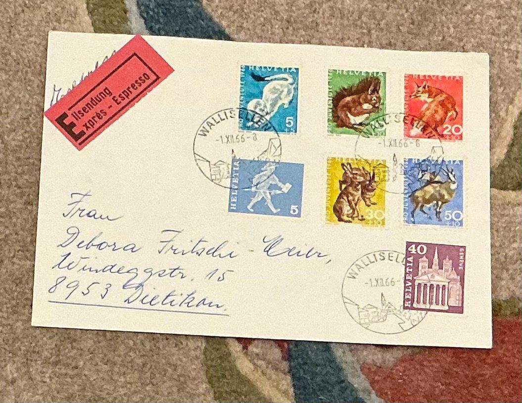 Tous les timbres: 1 Pro Juventute  1966 Eilsendung – D'occasion à Koblenz par Markenhimmel