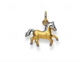Anhänger 18 Karat Bicolor Pferd