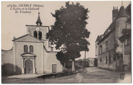 Charly (Rhône) - L'Eglise et le Château de Foudras