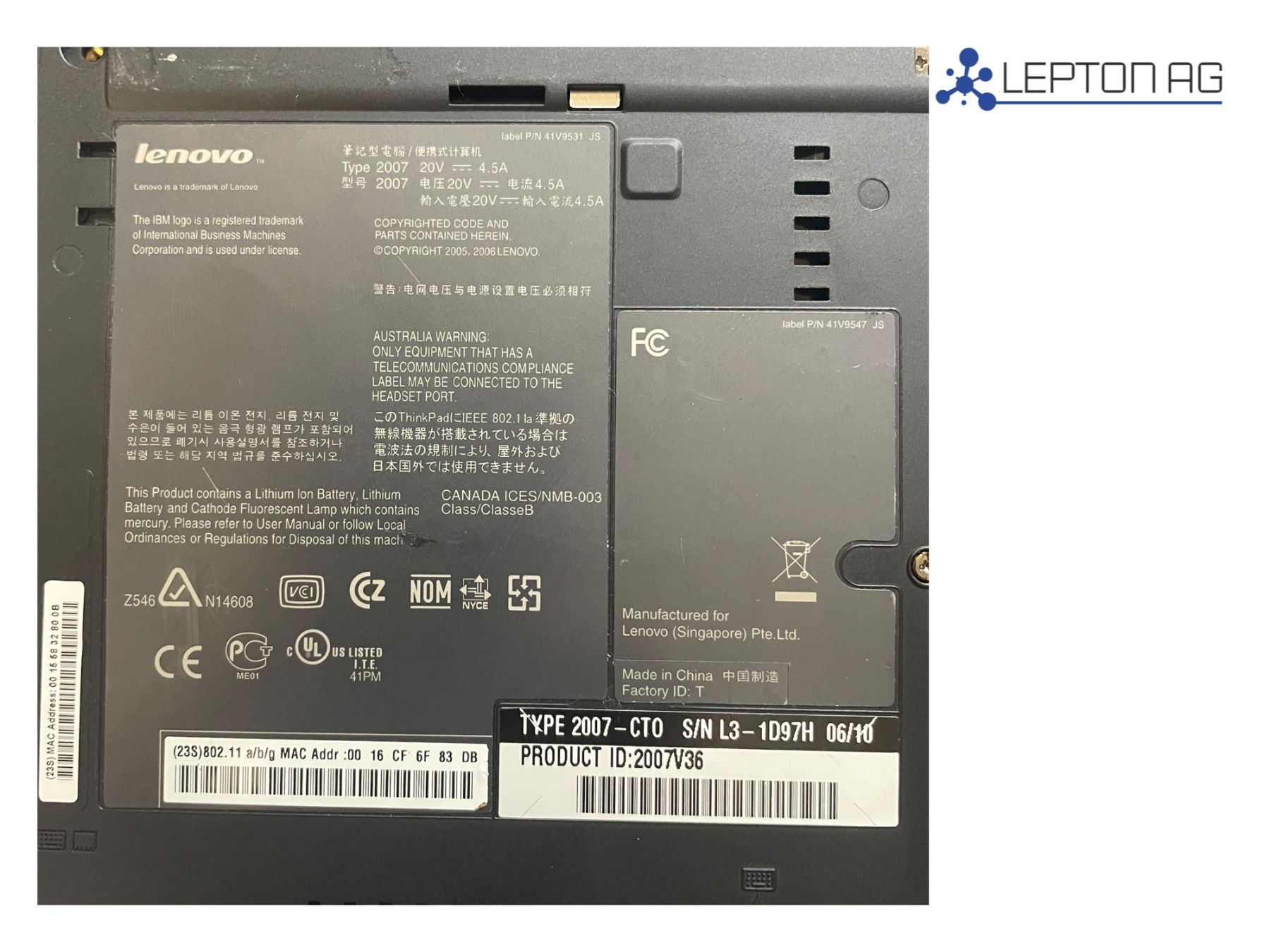 IBM Notebooks: IBM Thinkpad T60 – Gebraucht aus Niederdorf von LeptonAG 5