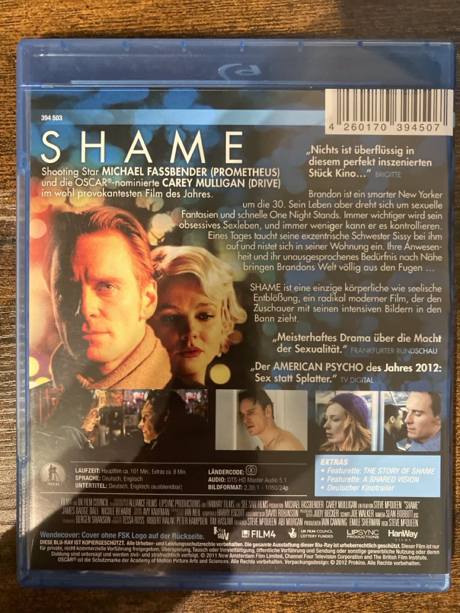 Alle DVDs: Shame BluRay – Gebraucht aus Glarus von Jhuber78 1