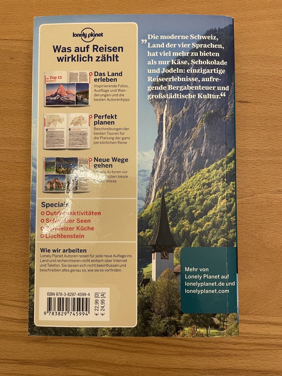 Bücher: Lonely Planet Reiseführer Schweiz – Gebraucht aus Zürich von jan_7wnm 1