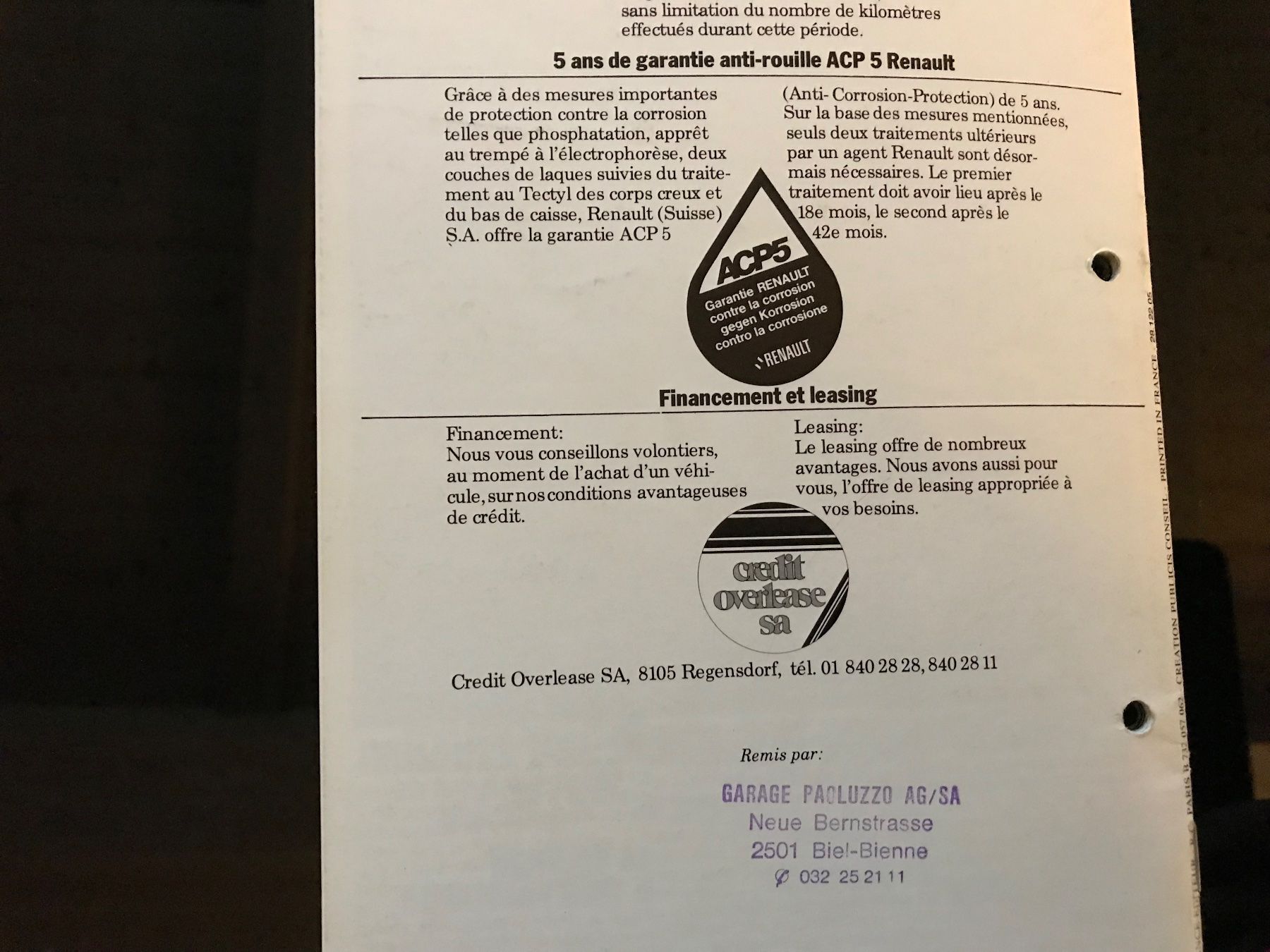 Renault Documenti: Renault Prospekt – Usato da Balterswil venduto da Jeko1967 9
