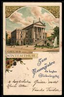 Lithographie Winterthur, Blick zum Stadthaus