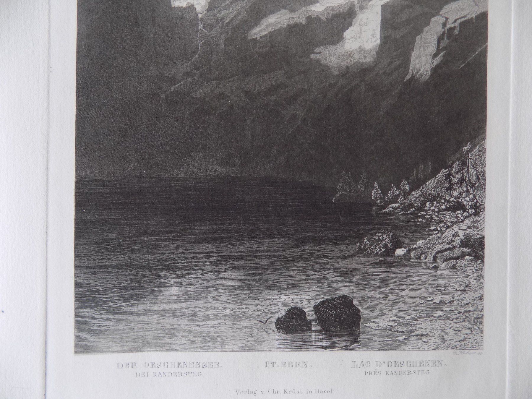 Incisioni: Der Oeschinensee bei Kandersteg – Usato da Risch venduto da Antikfee 4