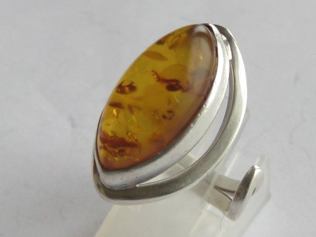 Ringe: Vintage Ring Silber 925 Bernstein / Gr. 57 – Gebraucht aus Ermatingen von Decovin 5