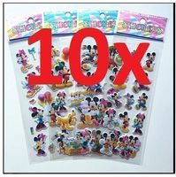 10 autocollants 3D Mickey Minnie