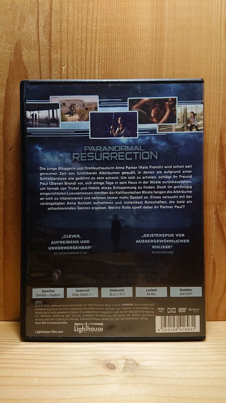 Tutti i DVDs: PARANORMAL RESURRECTION DVD Uncut – Usato da Wilderswil venduto da Exebub 1