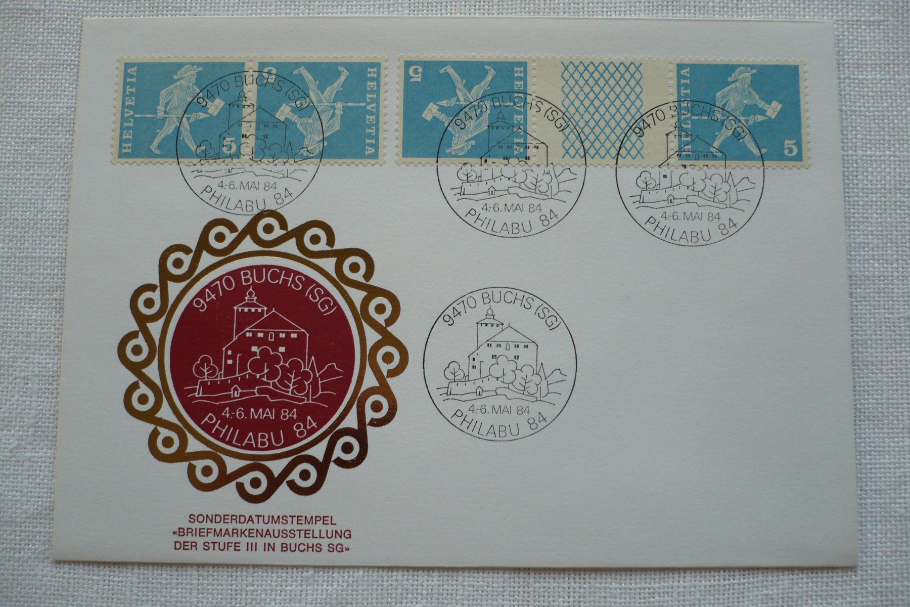 Tutti i francobolli: 1984 PHILABU 84, Buchs – Usato da Zürich venduto da saltandpepper008
