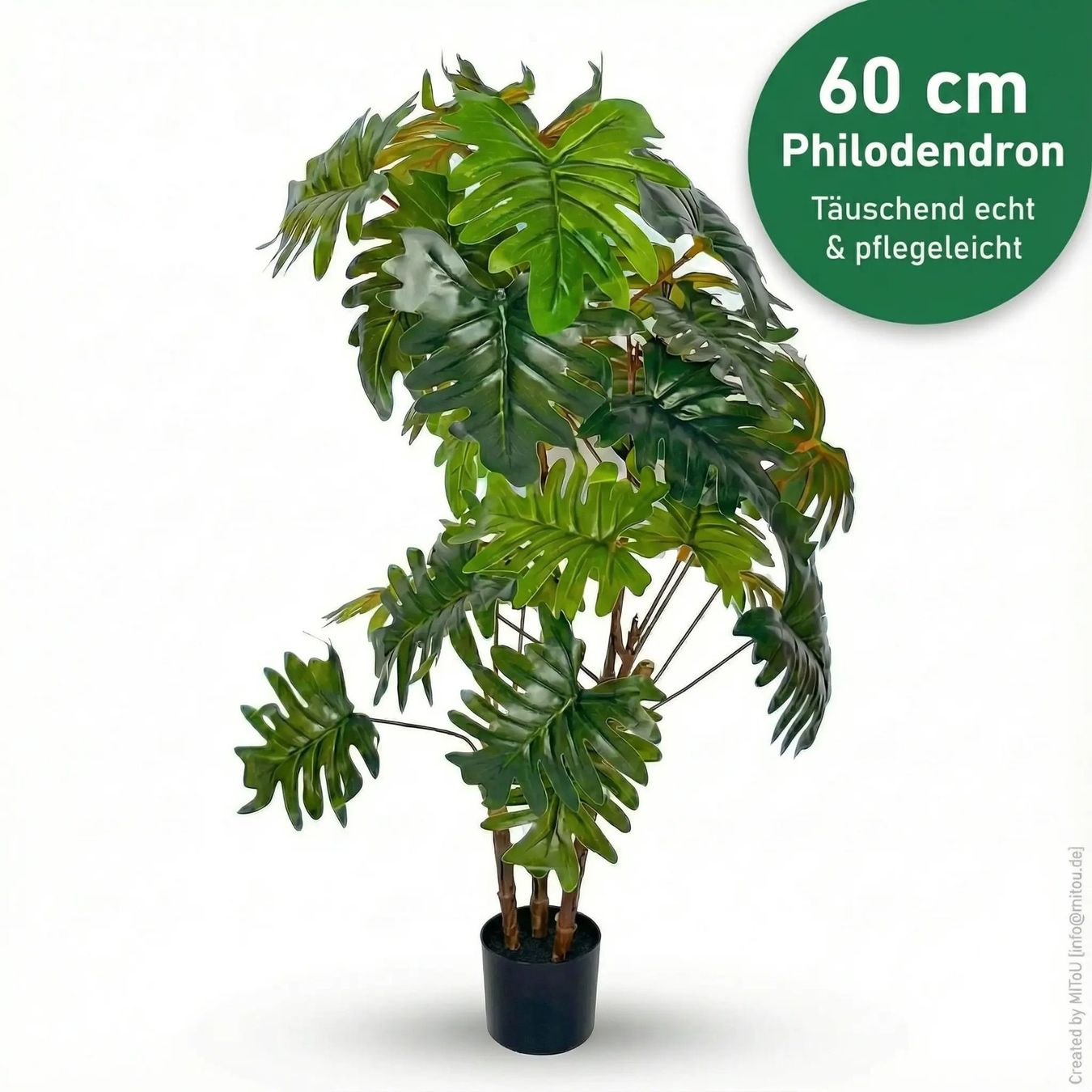 Piante & sementi: HST Kunstpflanze Eichblat-Philodendron Kunstpalme Kunstblume – Nuovo e nell'imballaggio originale da Hess.-Lichtenau venduto da hst_sicherheit 2