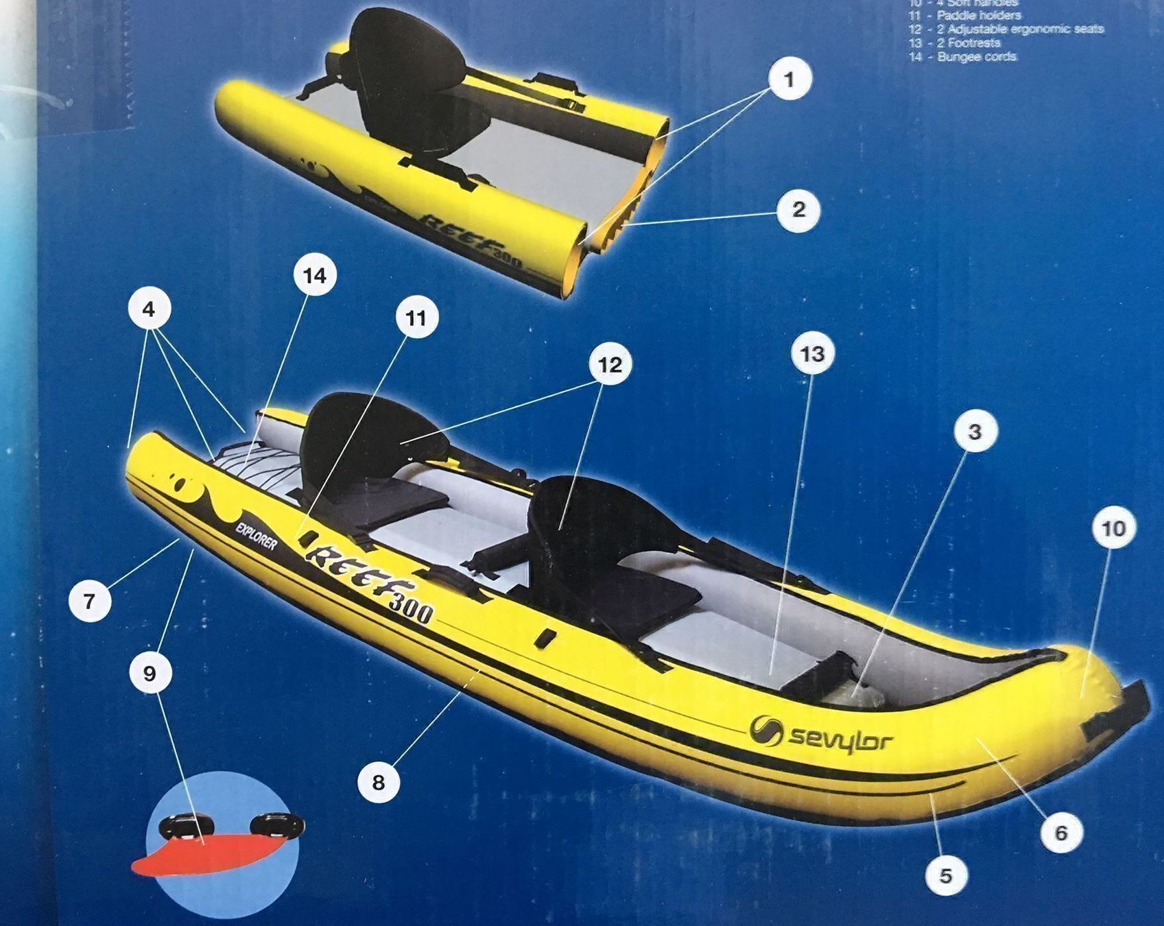 Sevylor Barche: Kayak Sevylor Reef 300 – Nuovo e nell'imballaggio originale da Beckenried venduto da angel-mountain 6