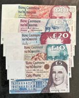 Irländische Pfund Banknoten Set, alte Serie, Replika