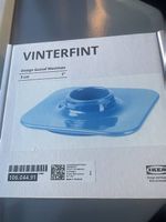 Ikea vinterfint teelichthalter blau