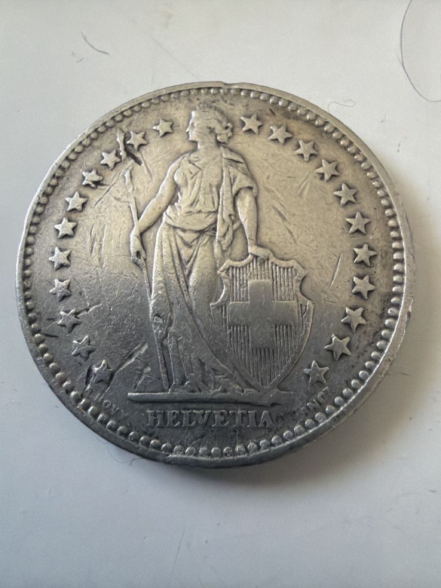 Tutti le monete: 2 Fr. 1928 silber – Usato da Baden venduto da noli.r 1