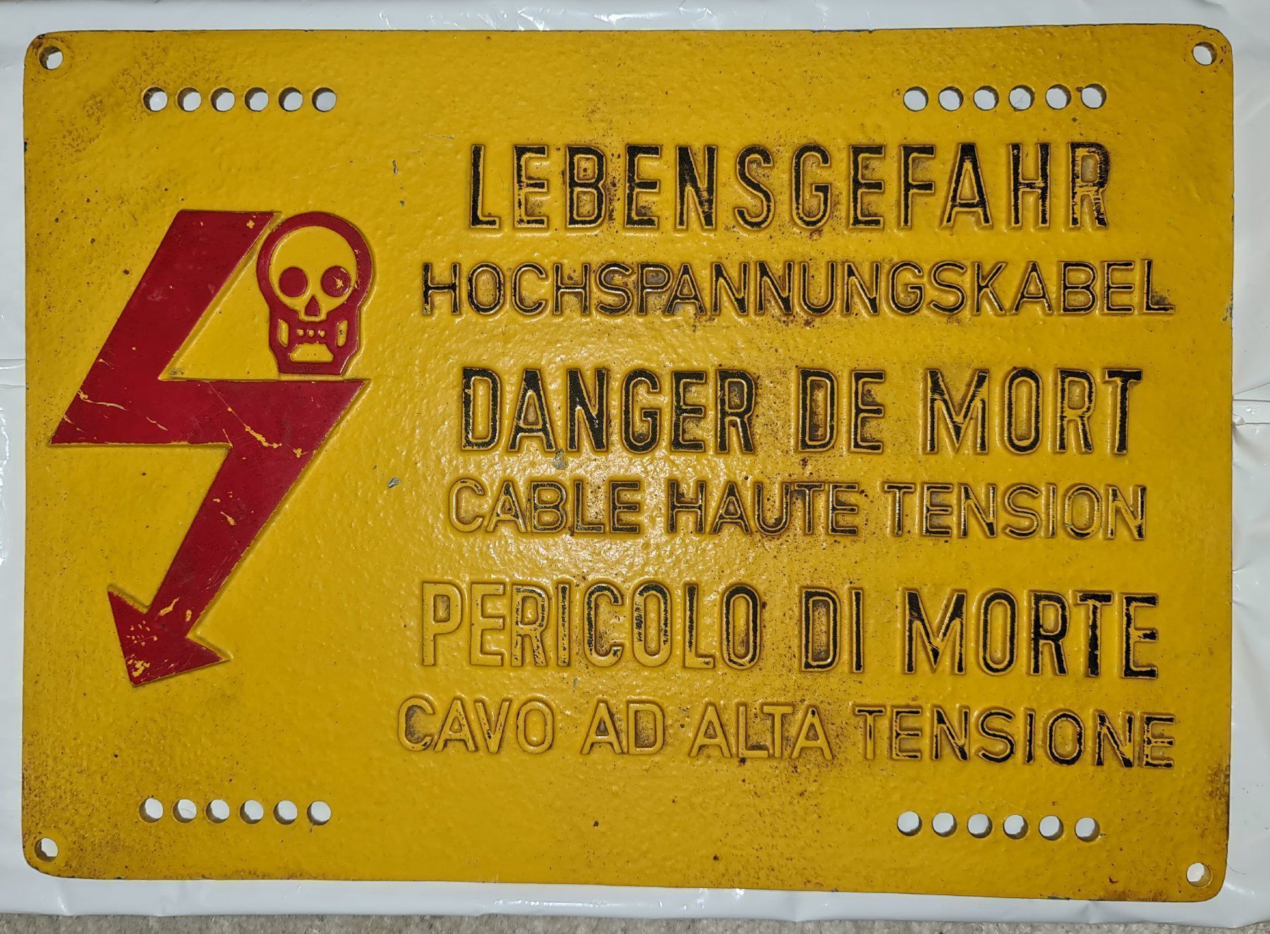 Insegne: Plaque danger de mort / métal léger – Usato da Cortaillod venduto da signep 4