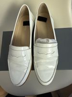 Minelli White Patent Leather Loafers - EU 40