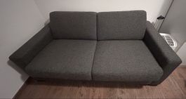 Schlafsofa grau 190x210 cm ausklappbar guter Zustand