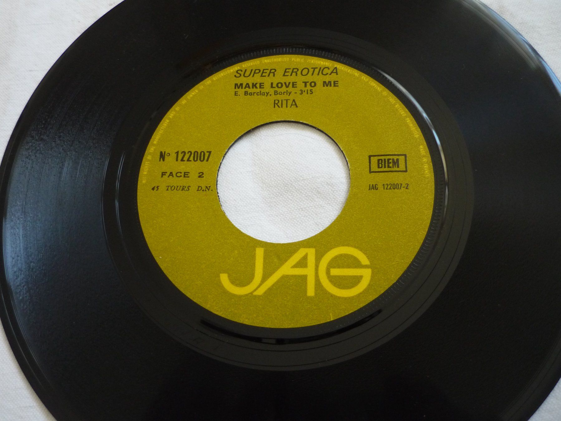 Dischi in vinile: 7" Single - 1x Super Erotica - JAG – Usato da Beringen venduto da Flatretriever 2