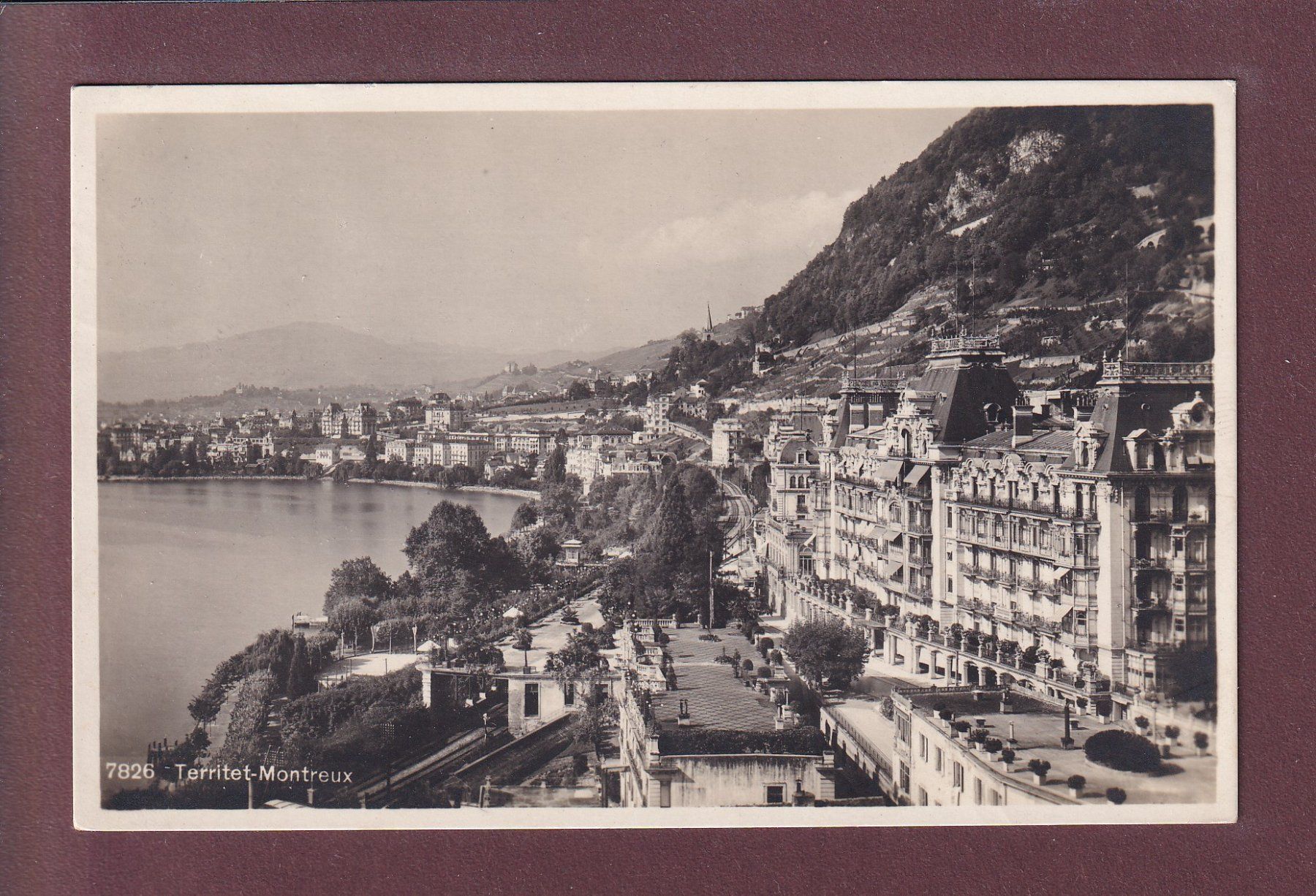 Cartoline postali: TERRITET-MONTREUX - 1928 – Usato da Pully venduto da nicecards