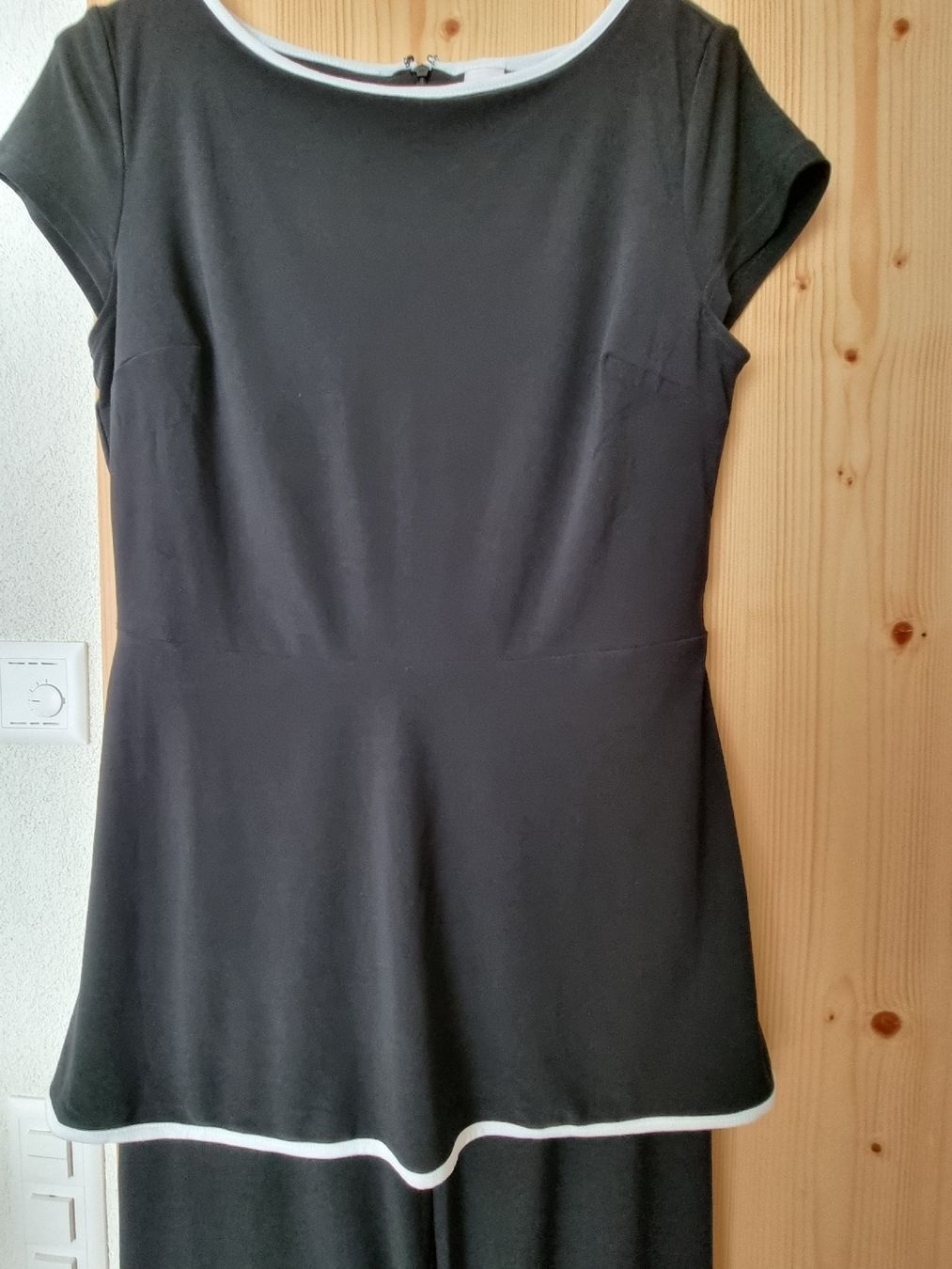 Heine Jumpsuit Overall Elegant Schwarz Weiss 38 (Neuf (Voir