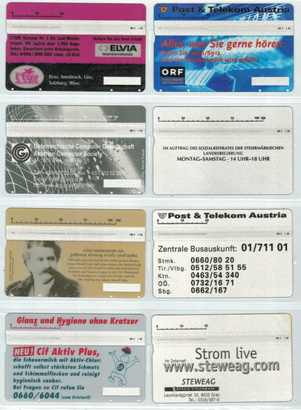Cartes de téléphone: 8 Telefonkarten Österreich – D'occasion à Zürich par Tolima194 1