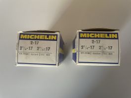 Chambres à air Michelin 2-17 2 1/4-17 lot de 2 pièces 