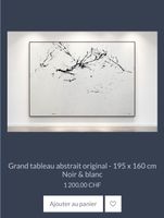 Tableau d’art contemporain – 195 x 160 cm  XXL Signé HEFM