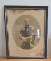 Lithographie zeigt den Schweizer General Dufour antik