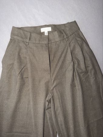 Weite Stoffhose braun