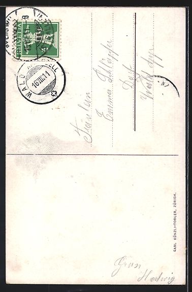 Cartoline postali: Rapperswil, Schloss mit Einfahrt, Treppe – Usato da Berlin venduto da bartko-reher 1