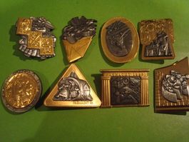 Plaketten Basel Gold 1987 bis 1994