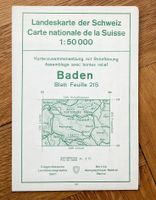 Landeskarte der Schweiz Baden 1957