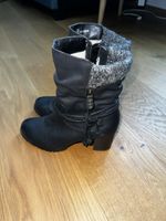 Schwarze Winterstiefel Gr. 38 - gefüttert