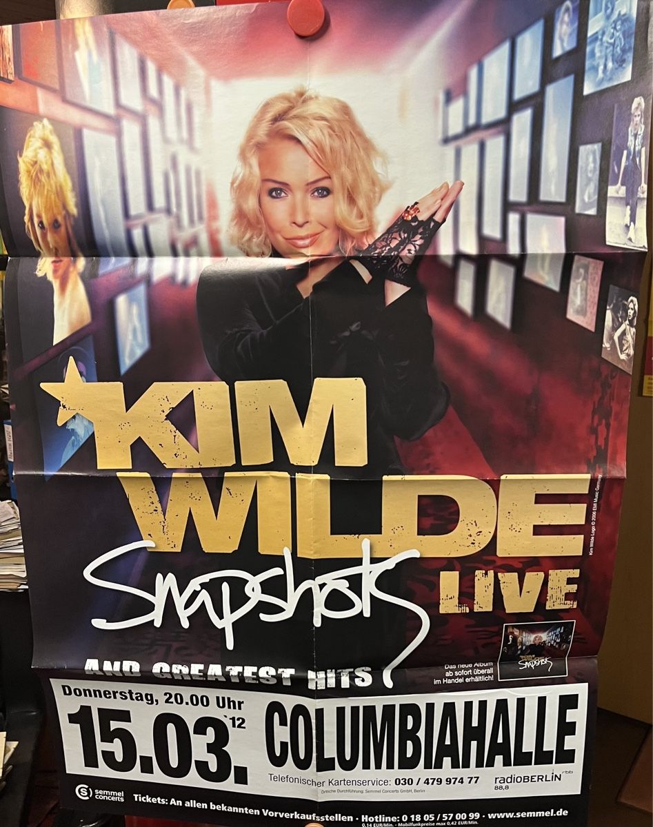 Foto & Immagini: KIM WILDE Konzertplakat 60x90cm – Usato da hunzenschwil venduto da Oldipark