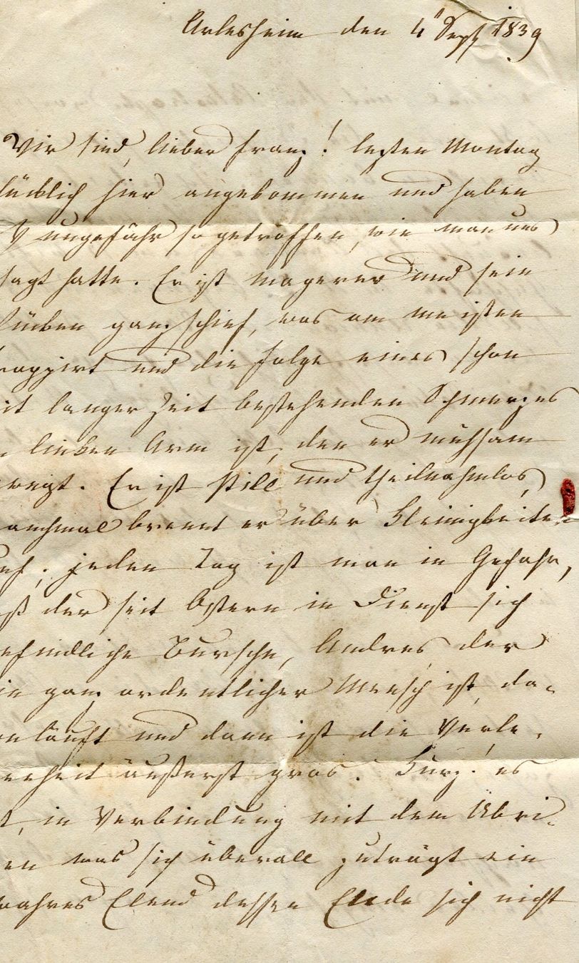 Tutti i francobolli: Faltbrief von Basel nach München 1839 – Usato da Opfikon venduto da Prophila 1