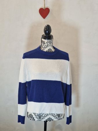 Pullover MarcO'Polo Denim gestreift blau/weiss Gr XS wie neu