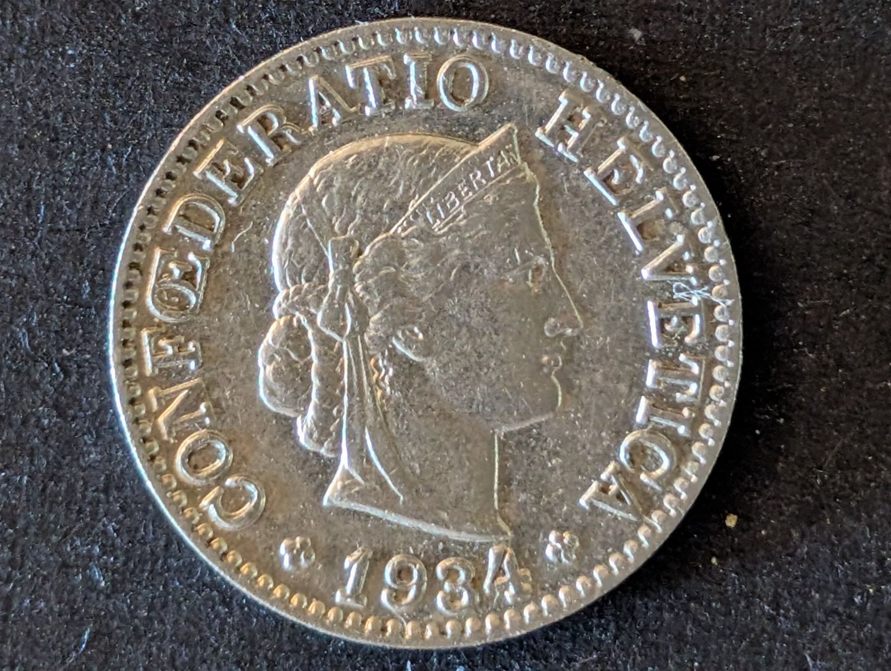 Tutti le monete: 5 Rp. CH 1934 – Usato da Steinmaur venduto da compura49