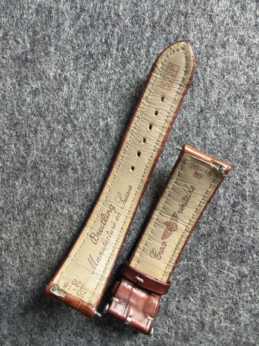 Bracciali & Braccialetti: Breitling crocodile tan 20-18 strap – Usato da Mont-sur-Lausanne venduto da sashwindow 2
