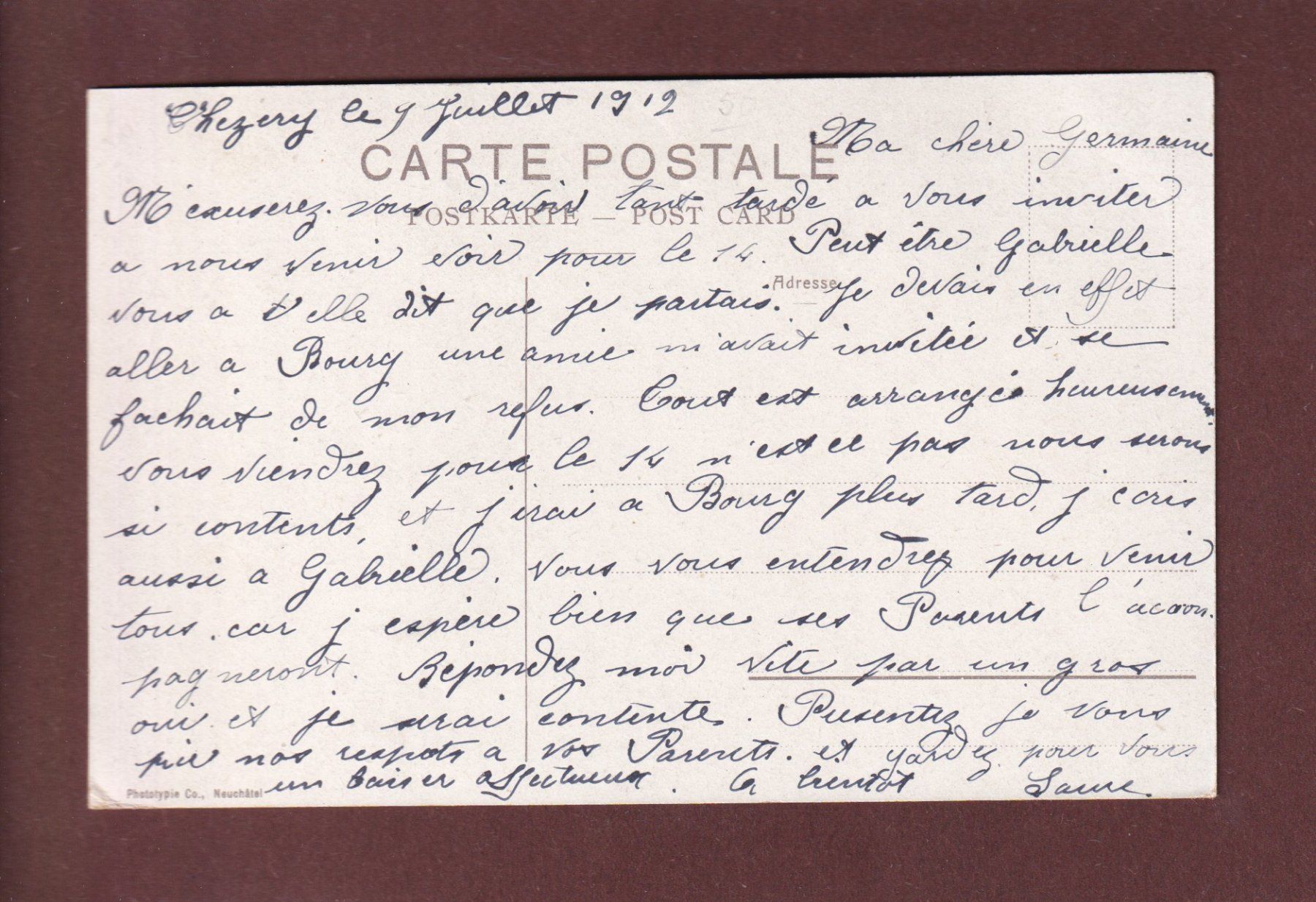 Cartoline postali: GENEVE - Île Rousseau - 1912 – Usato da Pully venduto da nicecards 1