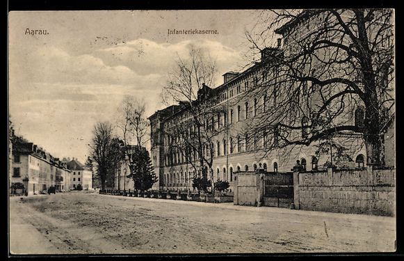 Ansichtskarten: AK Aarau, Infanteriekaserne – Gebraucht aus Berlin von bartko-reher