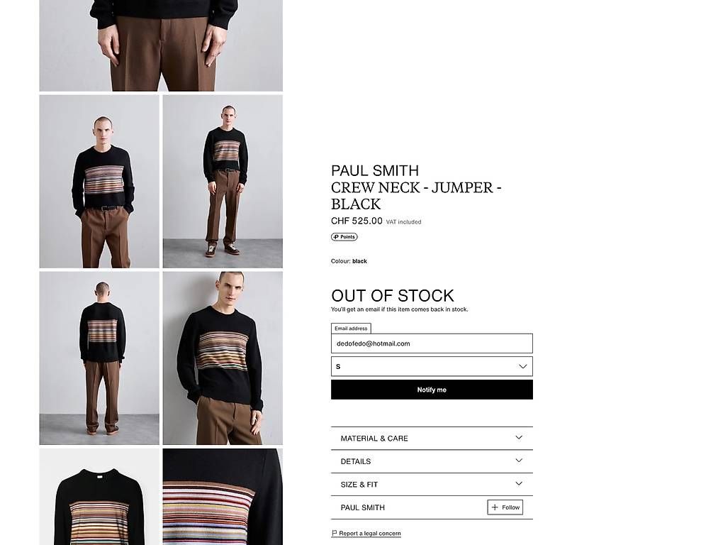 Paul Smith Maglioni & Felpe: PAUL SMITH CREW NECK - JUMPER - BLACK In Top Condition – Usato da Weiach venduto da A.Hatem 4