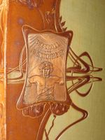 Rar Buch antik Weltall - Menschheit Leder geb Jugendstil