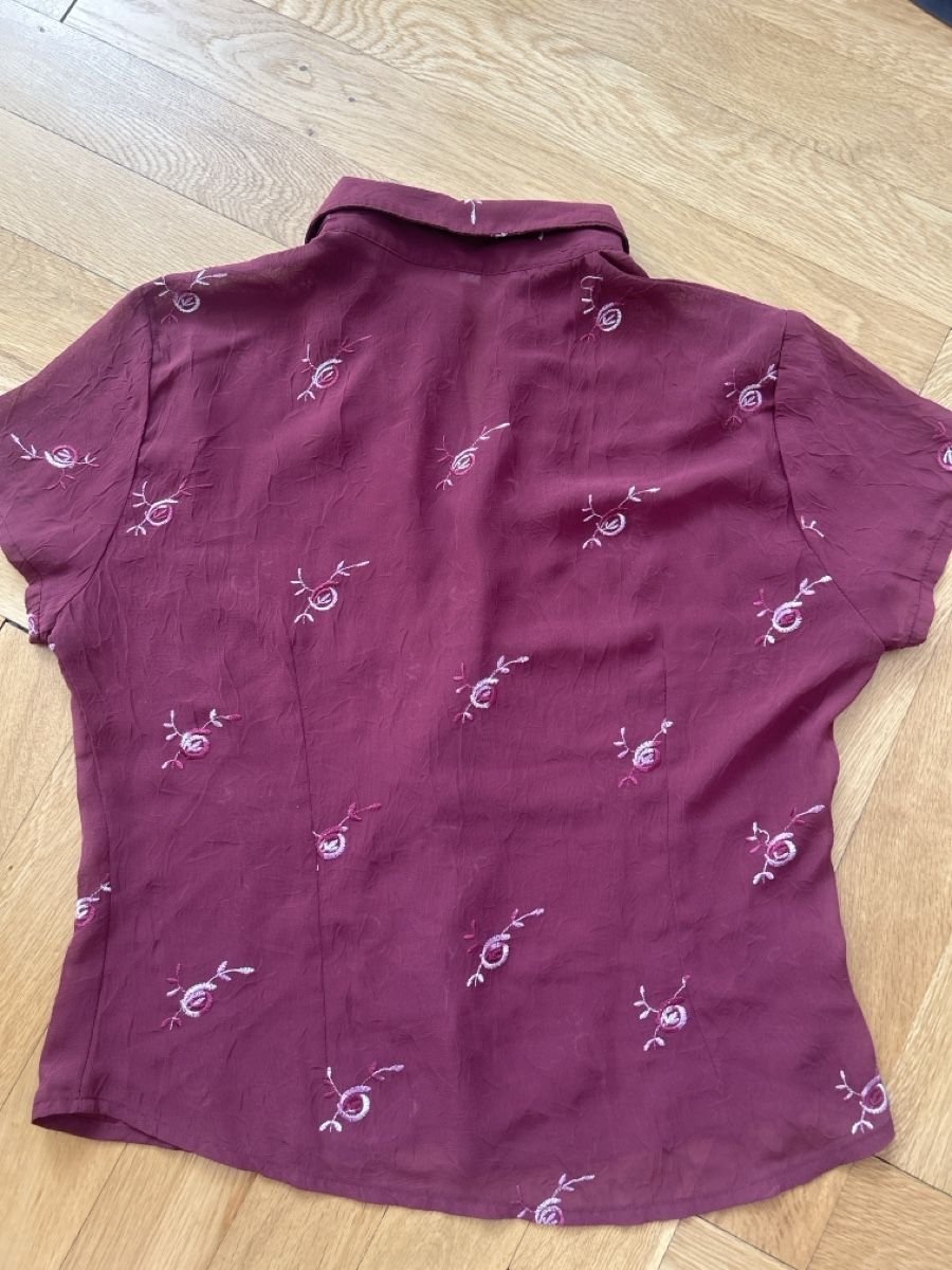 Blusen: Schöne Bluse weinrot mit Muster – Gebraucht aus Bern von ann_v2kg 1