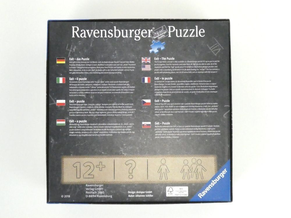 Ravensburger Puzzle: Ravensburger Exit Puzzle Im Gruselkeller 759 Teile – Usato da Sutz venduto da Dalilea 1