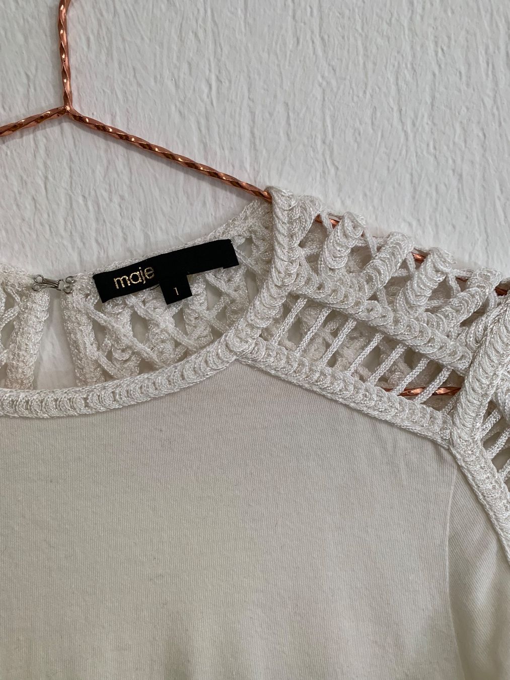 Maje Top: T-shirt blanc MAJE dentelle - Taille 1 – Nuovo (secondo la descrizione) da Lausanne venduto da Xiaoxi 3