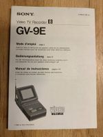 Sony GV-9, Original Bedienungsanleitung Sony GV-9E
